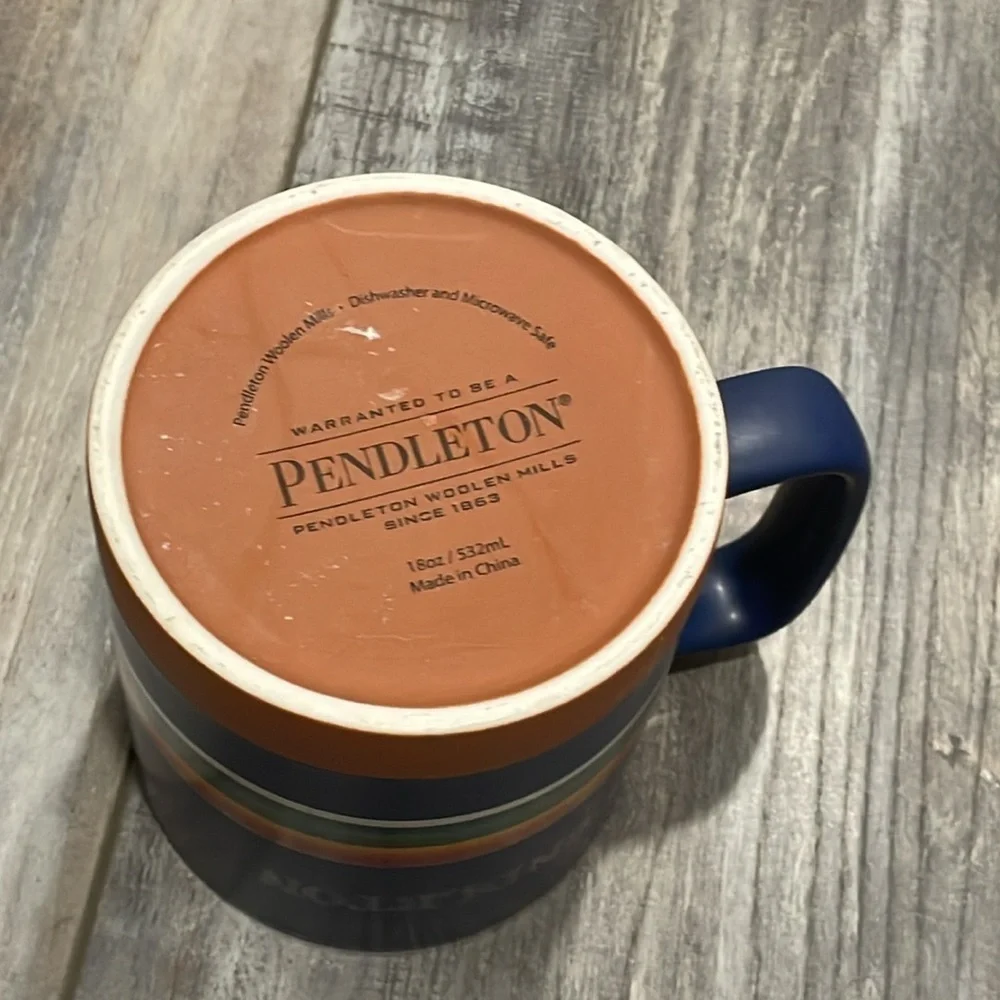 Pendleton Blue Stoneware Mug 18 oz